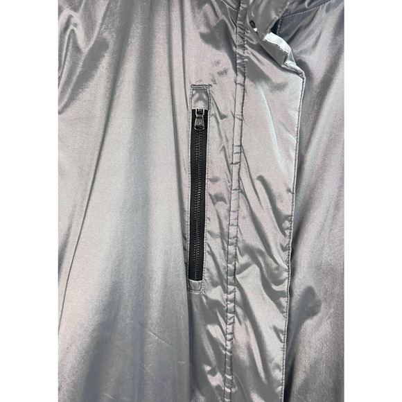 Ralph Lauren Polo Golf PGA Windbreaker Jacket Women Large Hoodie Zip Silver SZ M - Picture 3 of 12